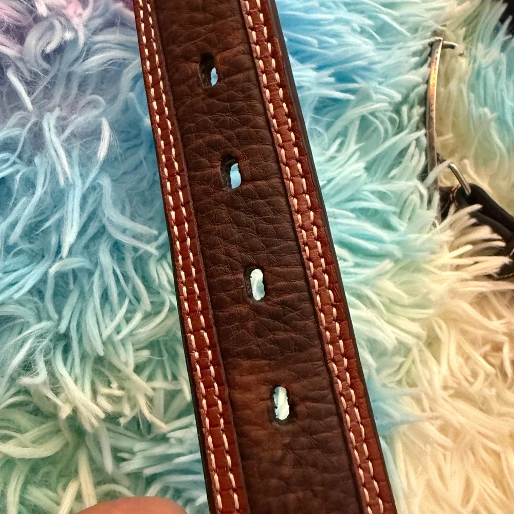 Ariat Leather Belt Mens 32 Patriotic Eagle Nocona God Bless America belt buckle